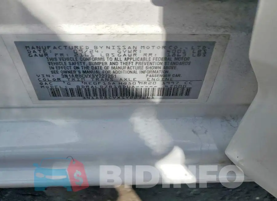 3N1AB8CVXSY227261 Photo# 12