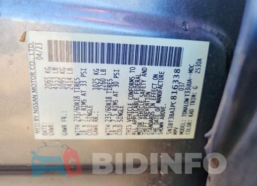 5N1BT3BA1PC816338 Photo# 13