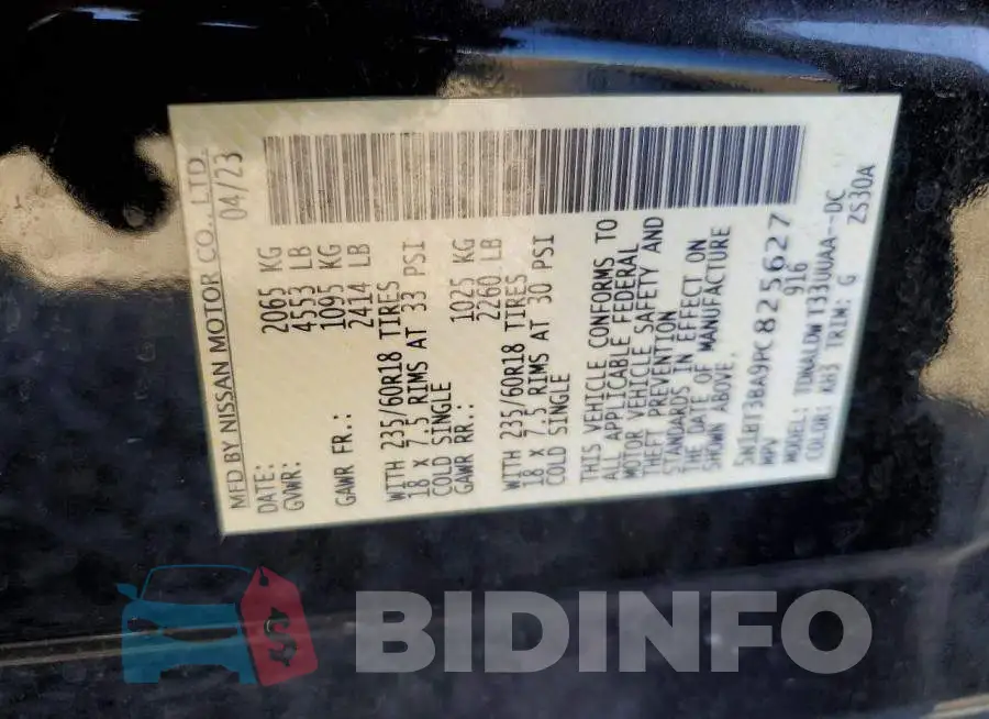 5N1BT3BA9PC825627 Photo# 14