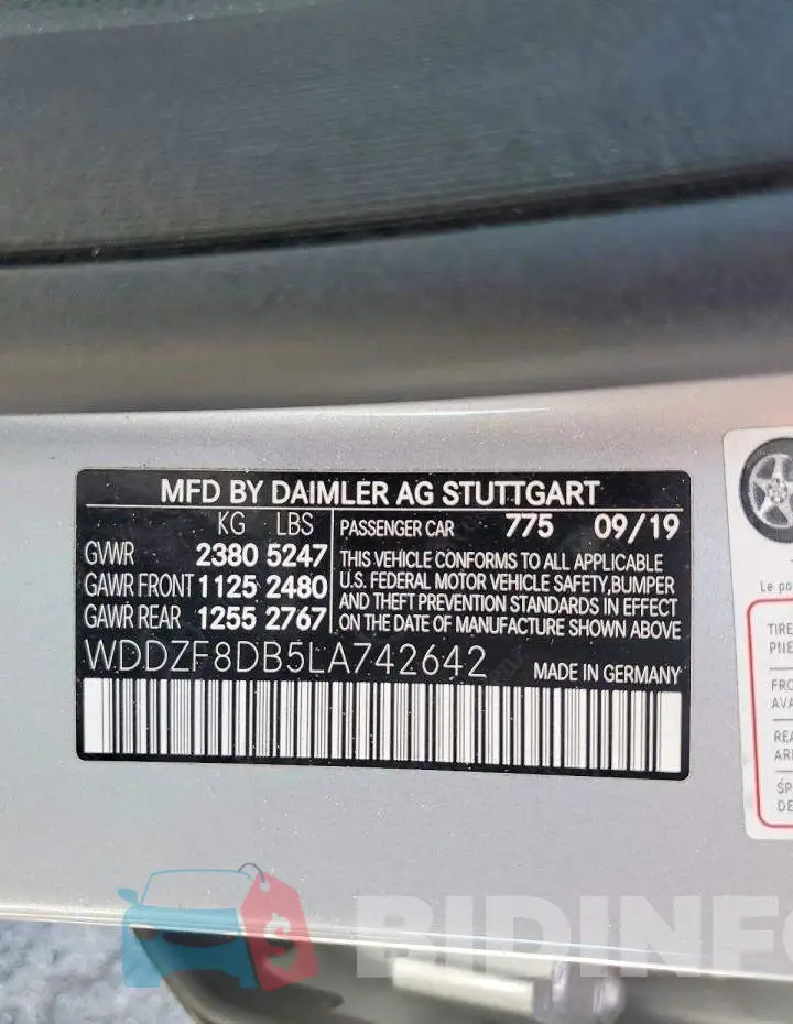 WDDZF8DB5LA742642 Photo# 13