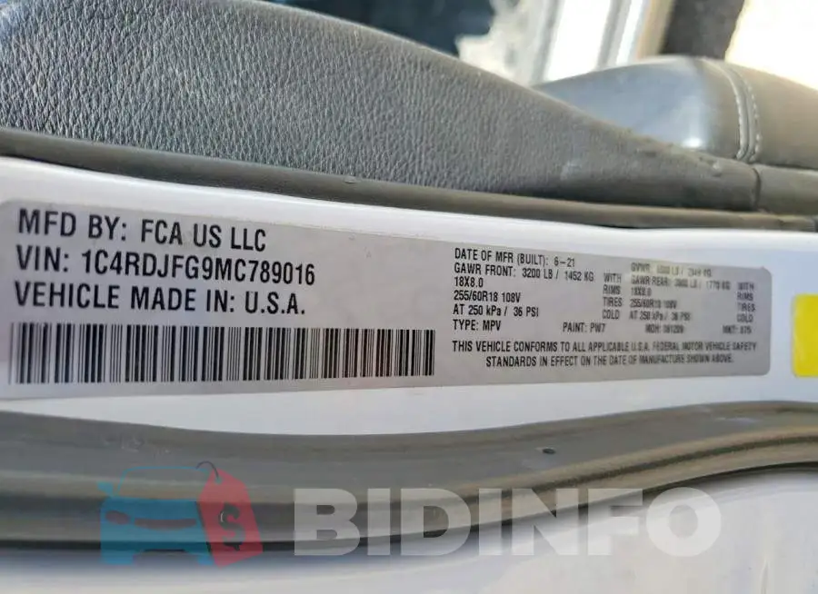 1C4RDJFG9MC789016 Photo# 12