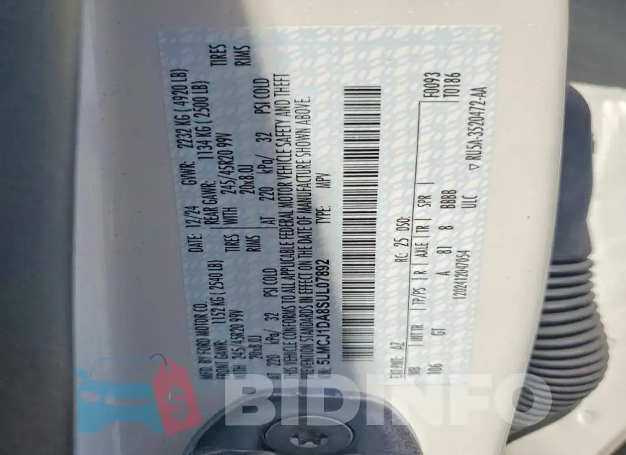 5LMCJ1DA8SUL07892 Photo# 14