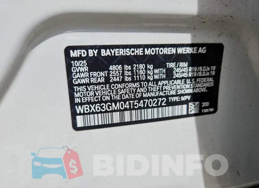 WBX63GM04T5470272 Photo# 13