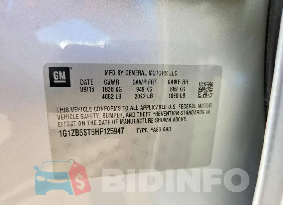 1G1ZB5ST6HF125947 Photo# 12
