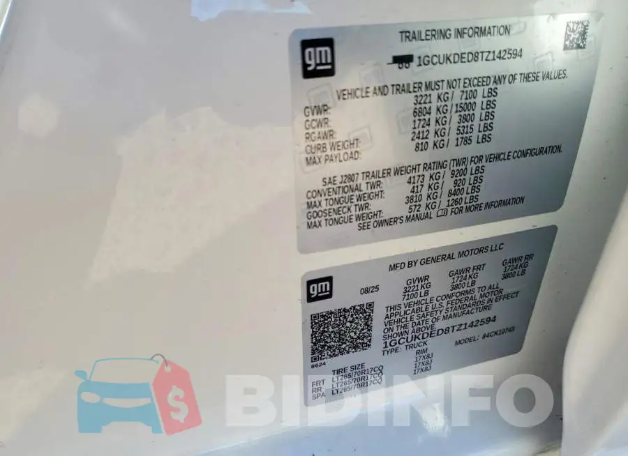 1GCUKDED8TZ142594 Photo# 12