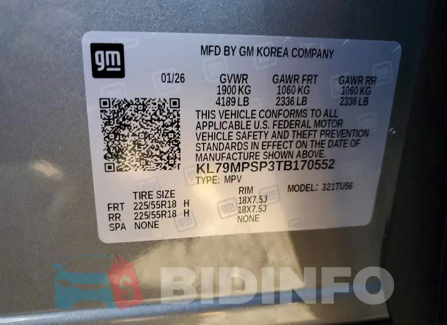KL79MPSP3TB170552 Photo# 13