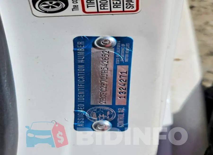 2HGFC2F70JH542652 Photo# 12