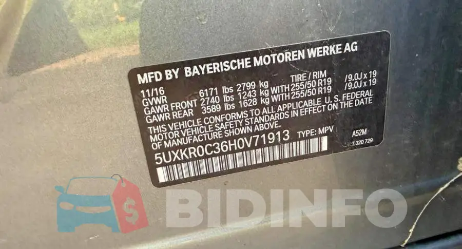 5UXKR0C36H0V71913 Photo# 10