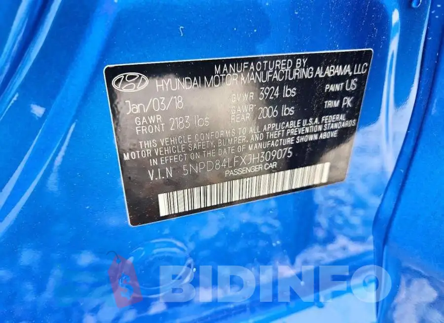 5NPD84LFXJH309075 Photo# 13