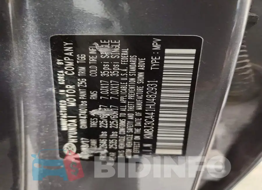 KM8J3CA41HU482931 Photo# 13