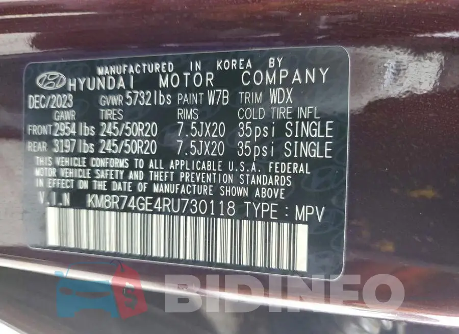 KM8R74GE4RU730118 Photo# 13