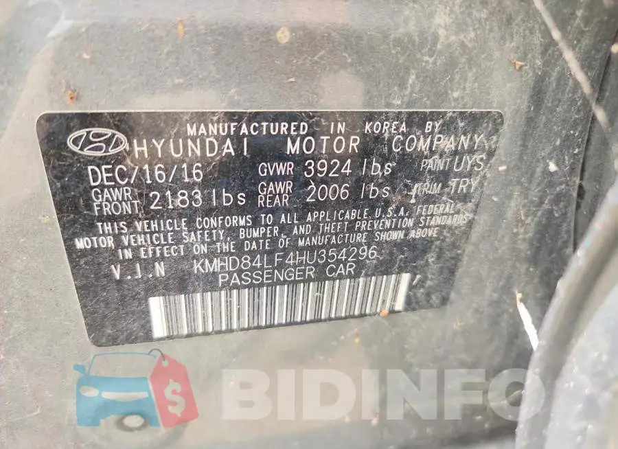 KMHD84LF4HU354296 Photo# 12