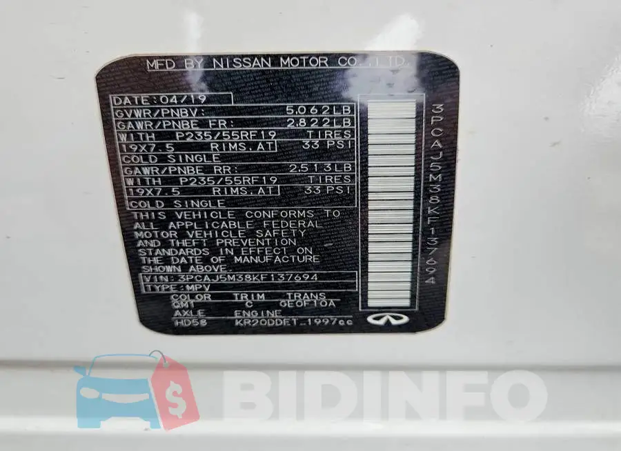3PCAJ5M38KF137694 Photo# 13