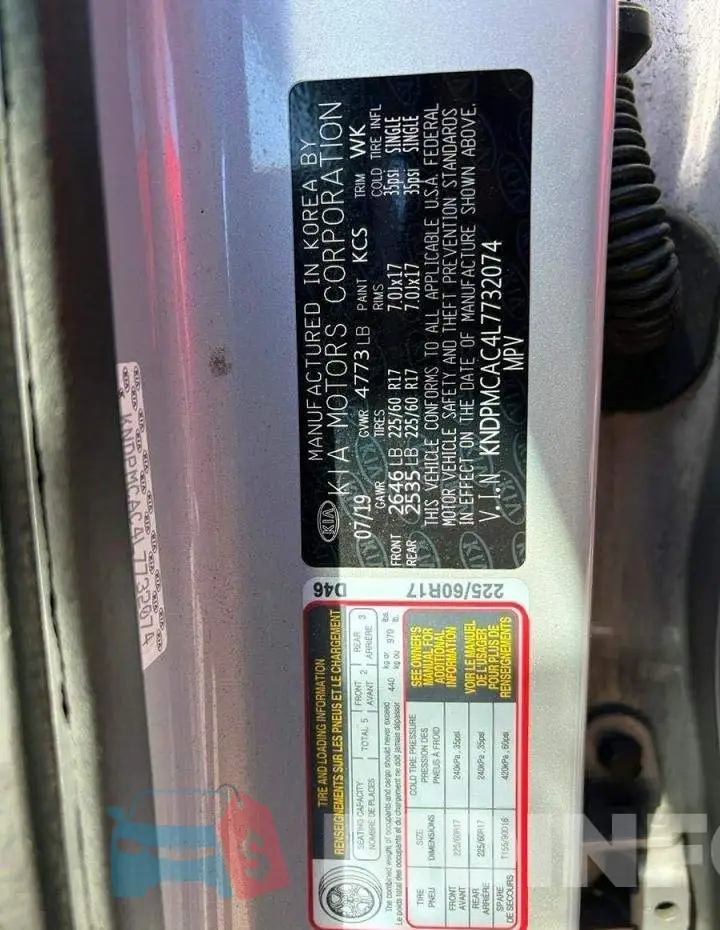 KNDPMCAC4L7732074 Photo# 10