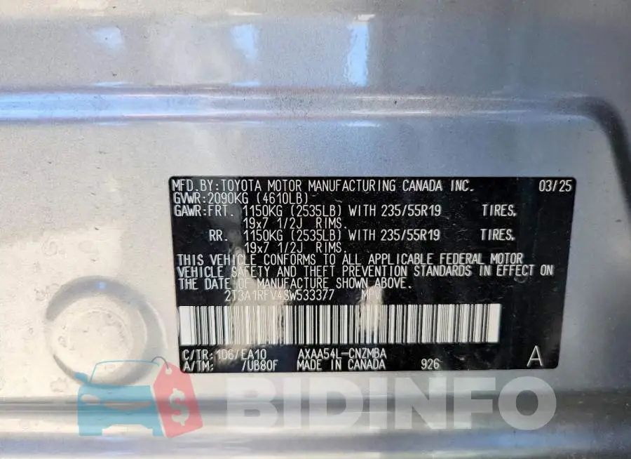2T3A1RFV4SW533377 Photo# 14