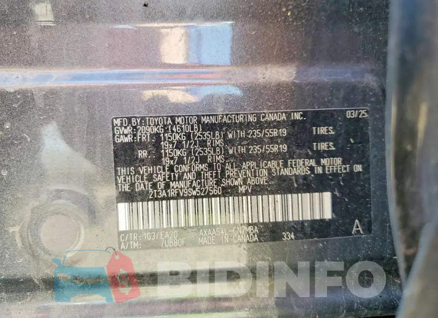 2T3A1RFV9SW527560 Photo# 14