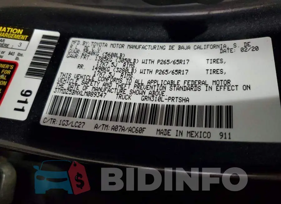 3TMDZ5BNXLM089347 Photo# 12