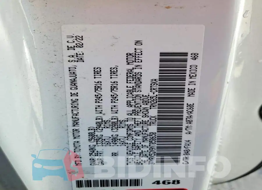 3TYRX5GN9NT050650 Photo# 12