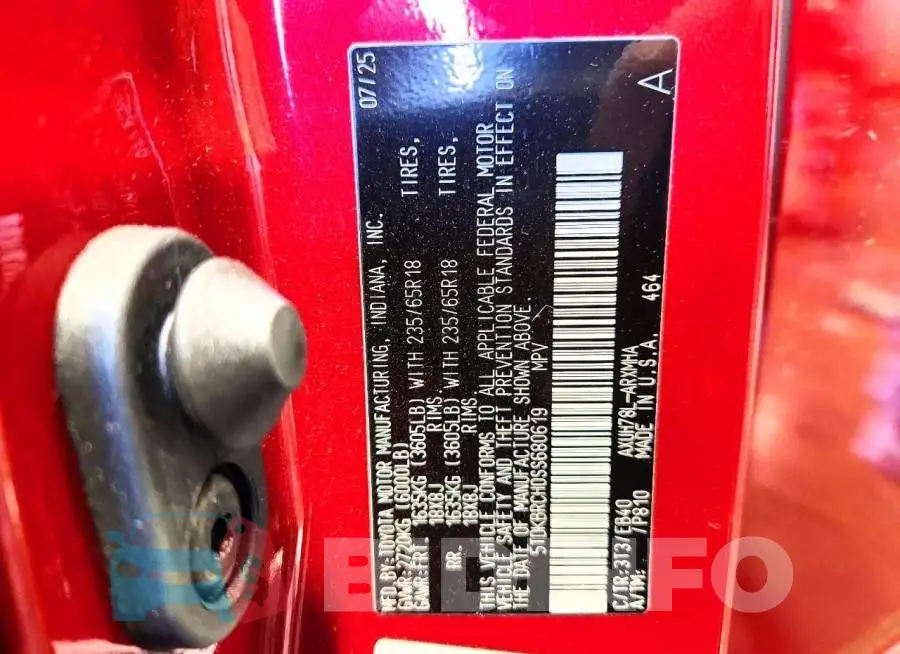 5TDKBRCH0SS680619 Photo# 13