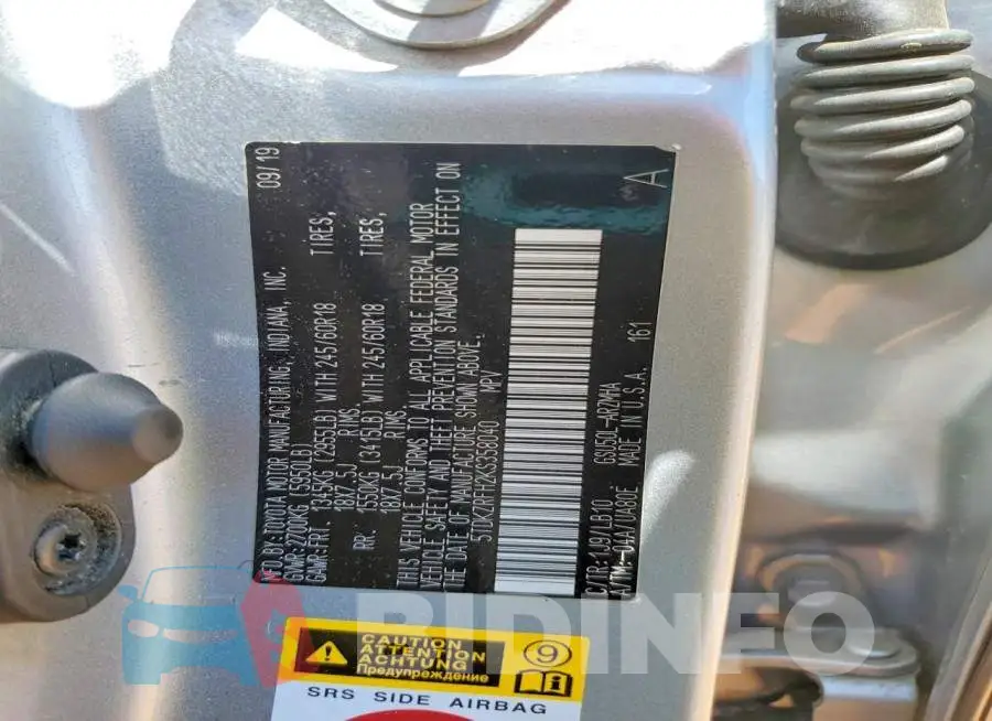 5TDKZRFH2KS358040 Photo# 13