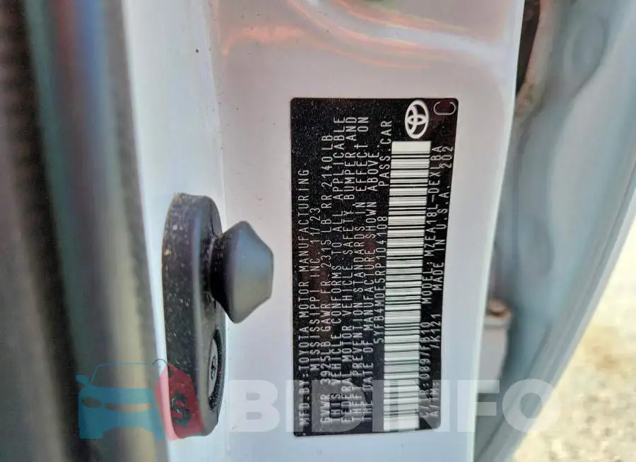 5YFB4MDE5RP104108 Photo# 13