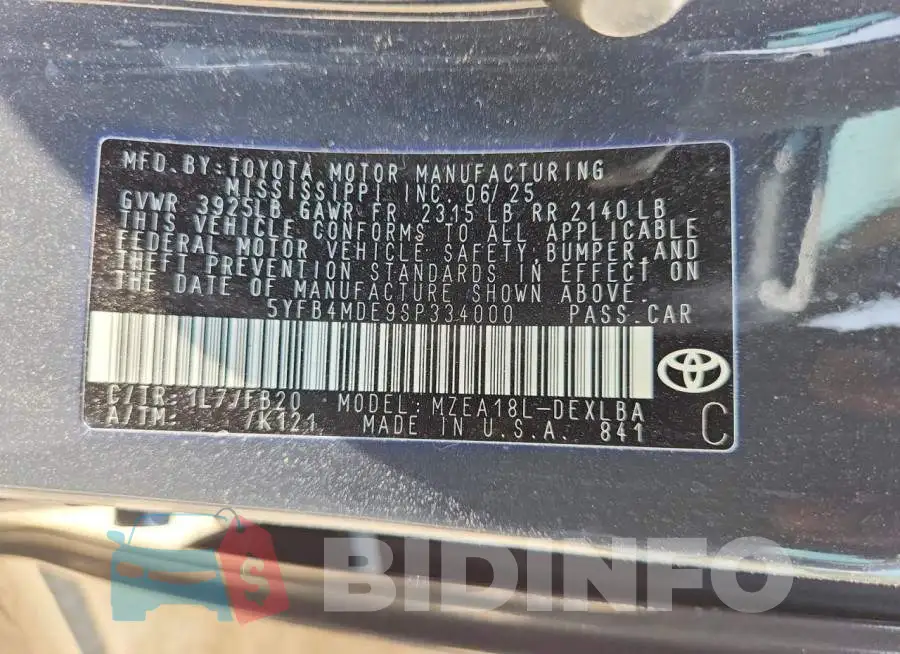 5YFB4MDE9SP334000 Photo# 12