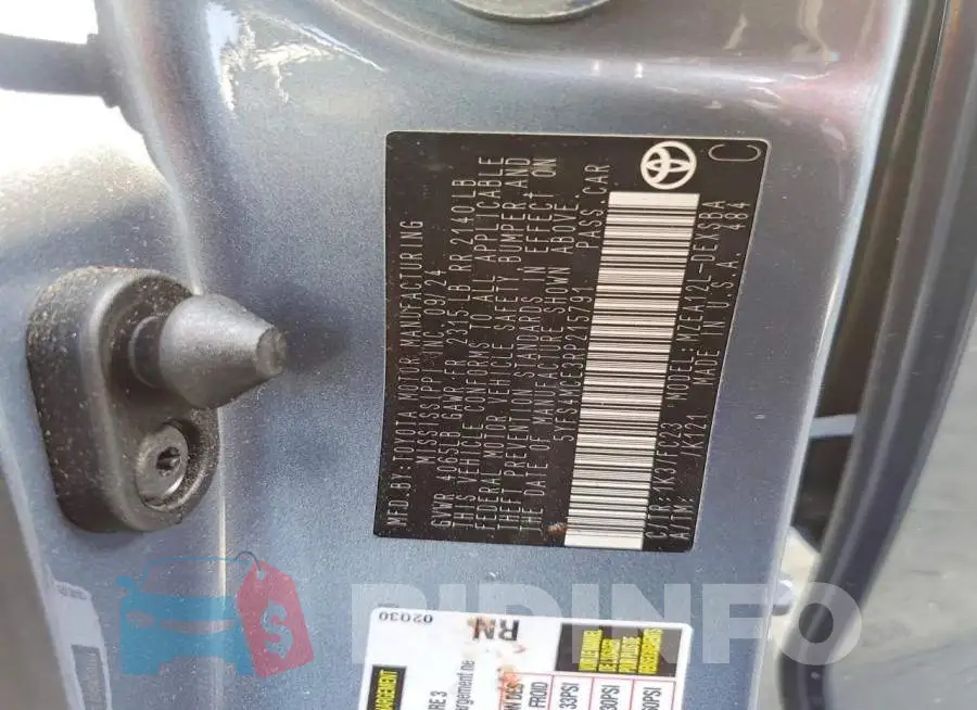 5YFS4MCE3RP215791 Photo# 13