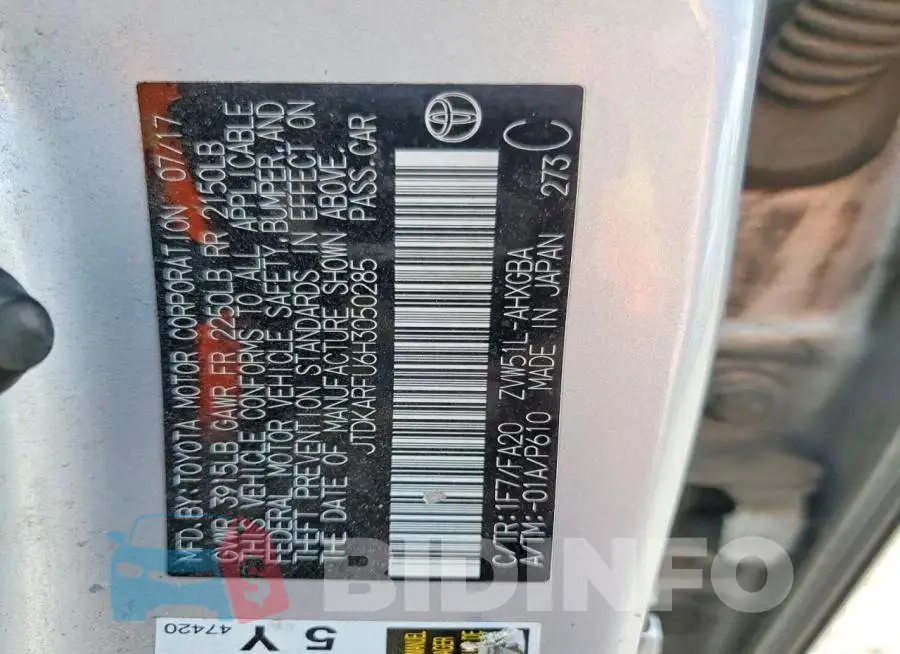 JTDKARFU6H3050285 Photo# 12