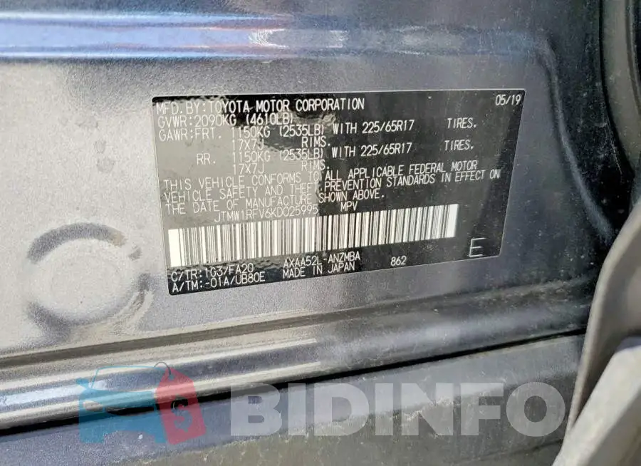 JTMW1RFV6KD025995 Photo# 12