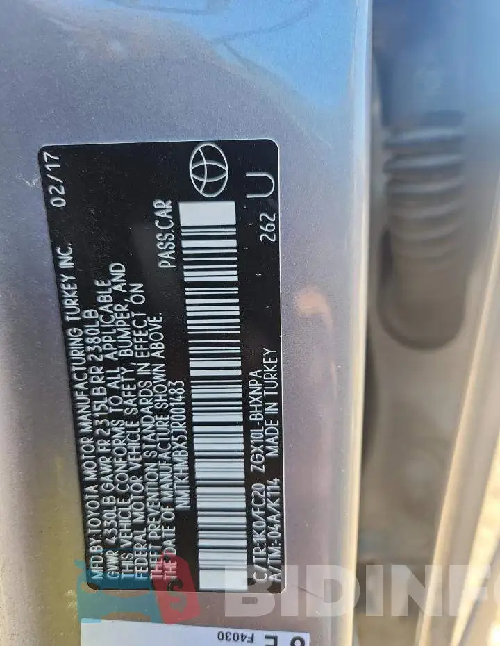 NMTKHMBX5JR001483 Photo# 13