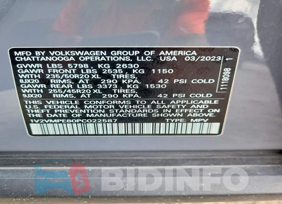 1V2VMPE80PC022587 Photo# 12