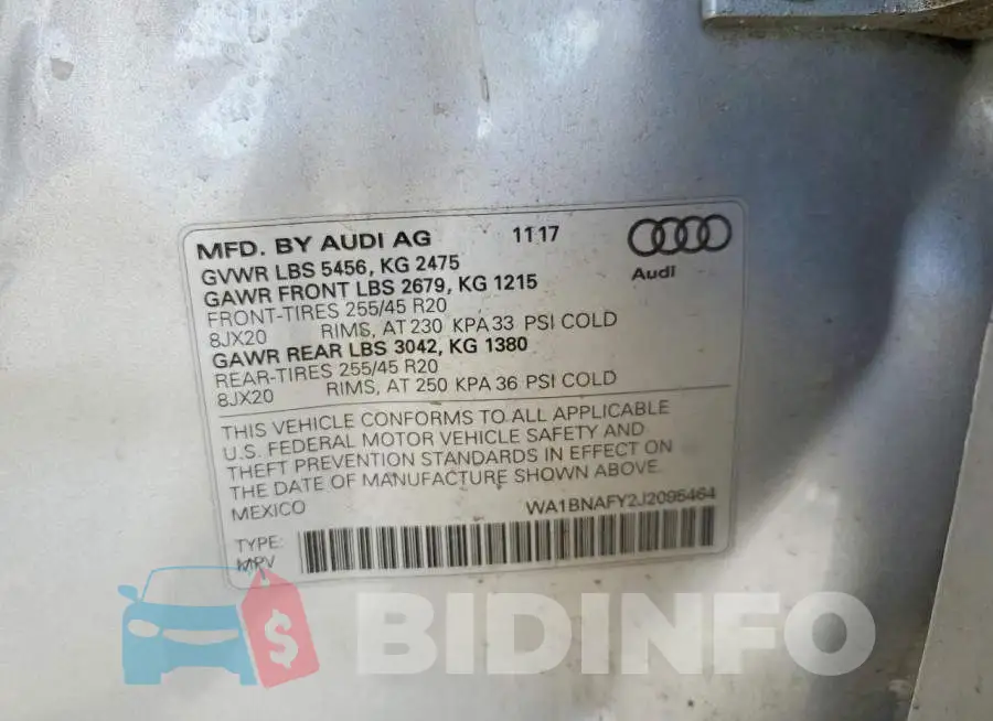 WA1BNAFY2J2095464 Photo# 13