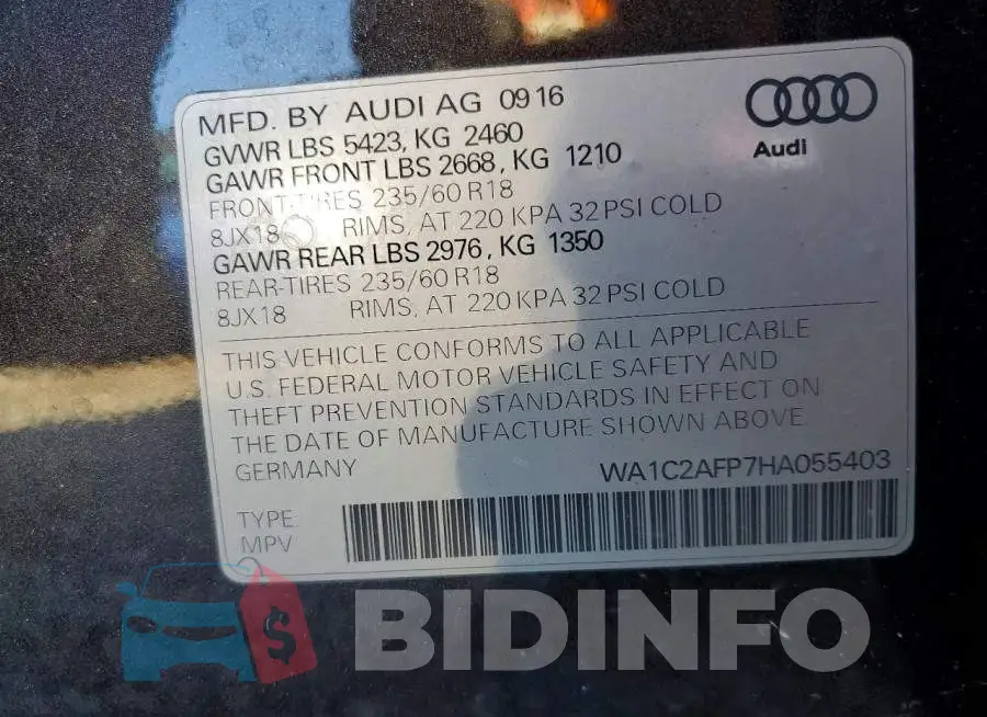 WA1C2AFP7HA055403 Photo# 13