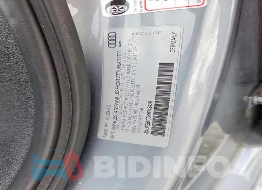 WAUF2BFC5HN048428 Photo# 12