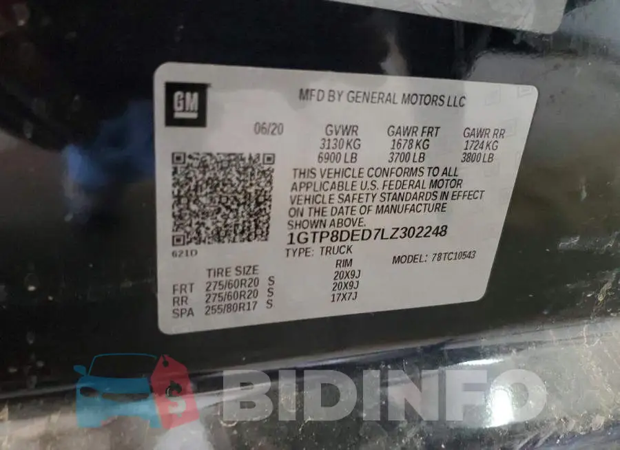 1GTP8DED7LZ302248 Photo# 12