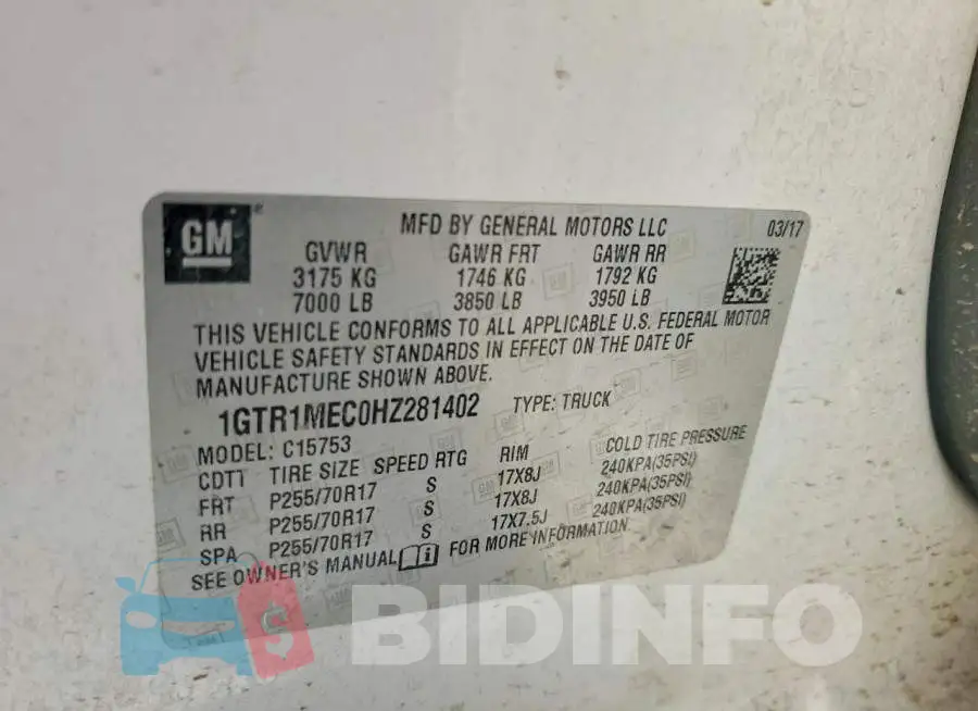 1GTR1MEC0HZ281402 Photo# 12