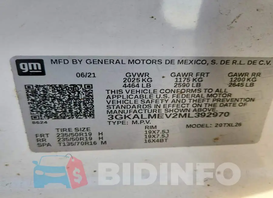 3GKALMEV2ML392970 Photo# 13