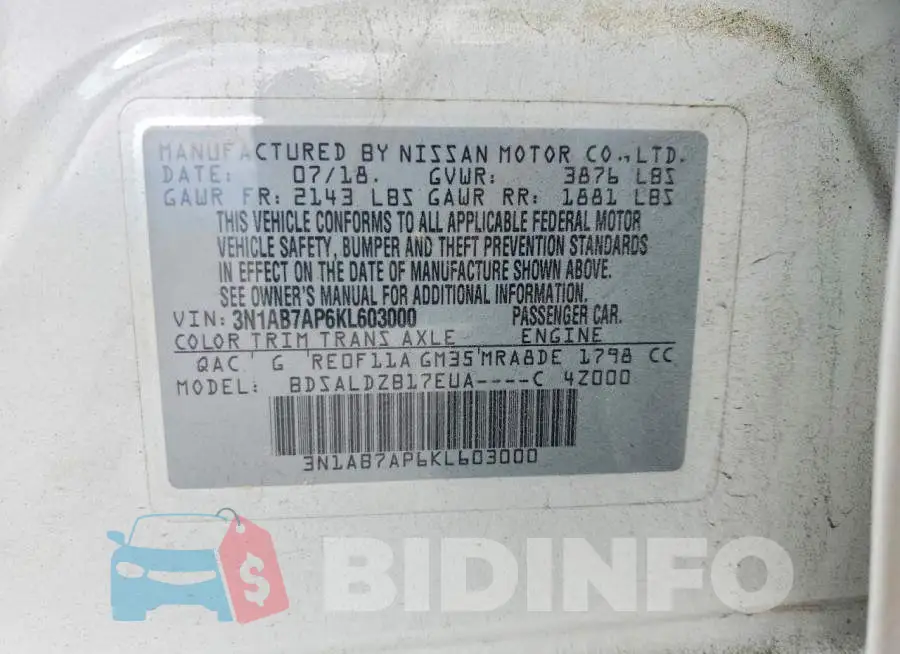 3N1AB7AP6KL603000 Photo# 12