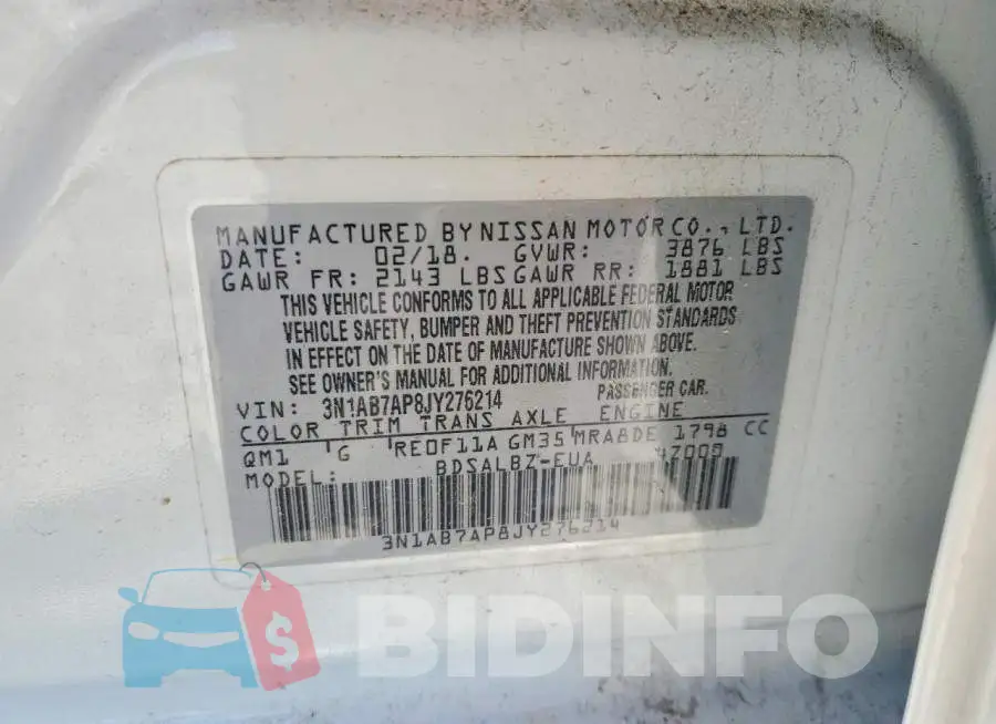 3N1AB7AP8JY276214 Photo# 13