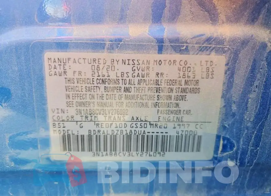 3N1AB8CV3LY276092 Photo# 12
