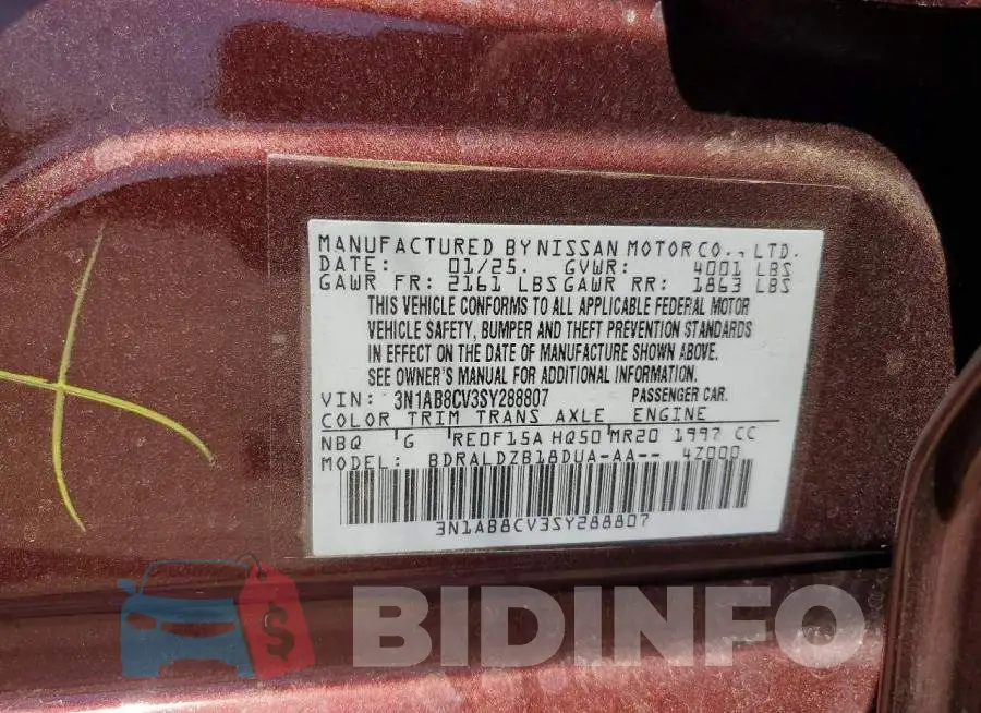 3N1AB8CV3SY288807 Photo# 12