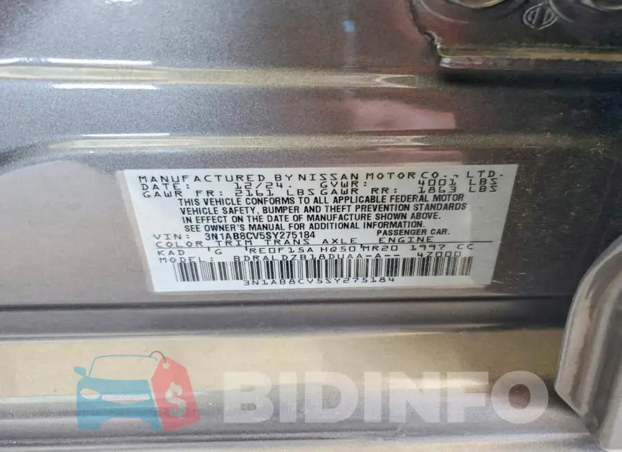 3N1AB8CV5SY275184 Photo# 12