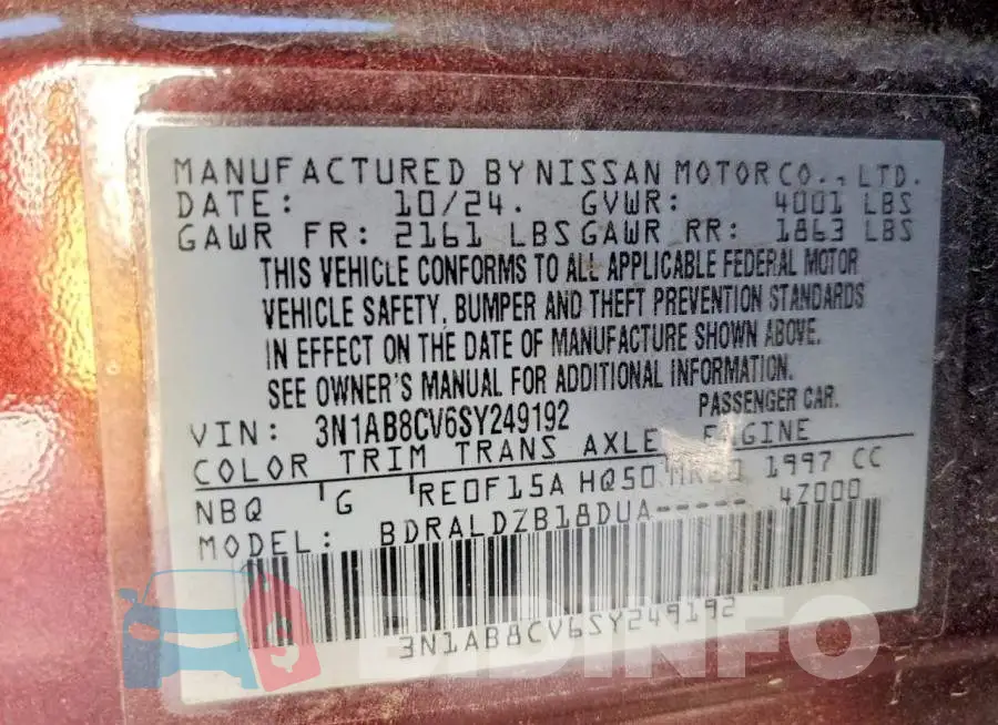 3N1AB8CV6SY249192 Photo# 13