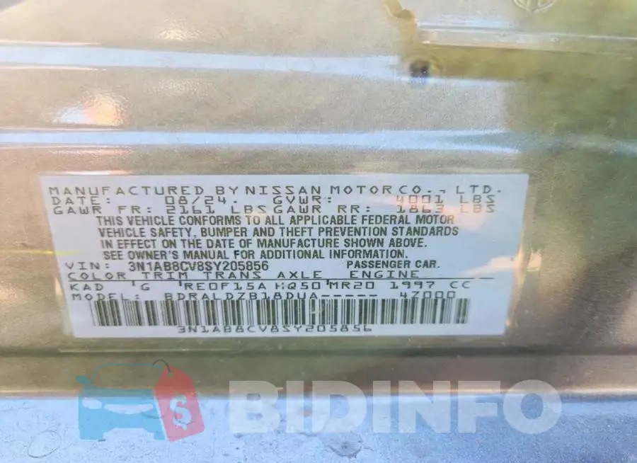3N1AB8CV8SY205856 Photo# 13