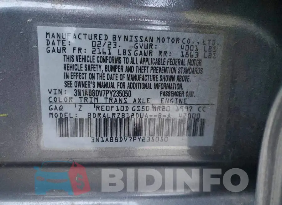 3N1AB8DV7PY235050 Photo# 12