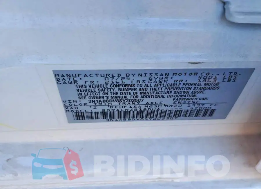 3N1AB8DV8SY203507 Photo# 13