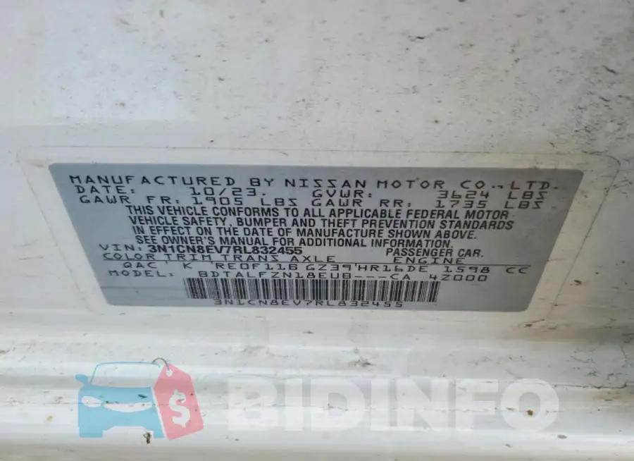 3N1CN8EV7RL832455 Photo# 13