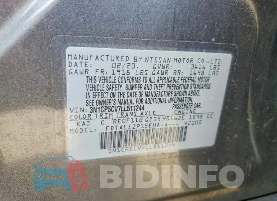 3N1CP5CV7LL511244 Photo# 12