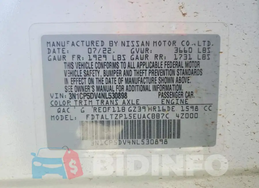 3N1CP5DV4NL530898 Photo# 13