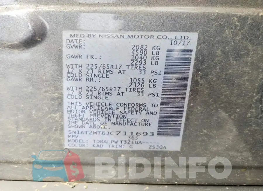 5N1AT2MT6JC711693 Photo# 14